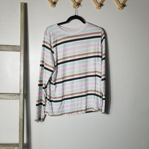 SONOMA WOMEN'S STRIPED LONG SLEEVE BLOUSE SIZE XL